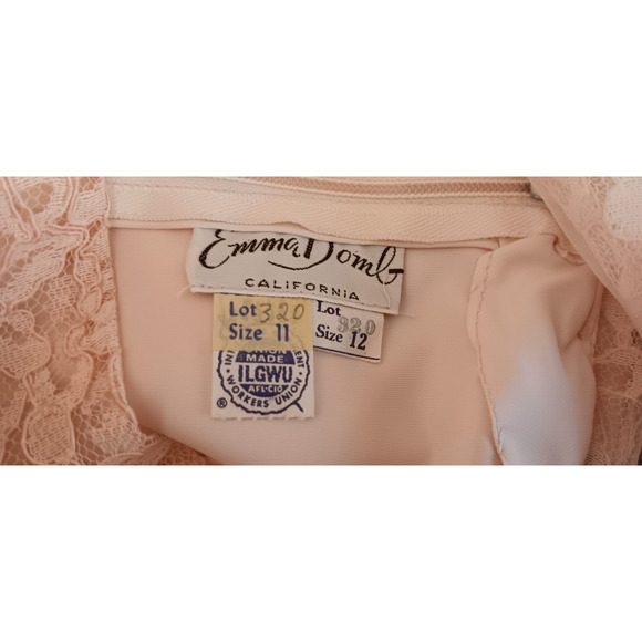 Vintage Emma Domb Pink Lace Dress Size 11/12, Union Made, Mod, Mad Men, Spring - Picture 8 of 8